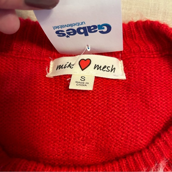 Mik Mesh NWT Women's Santa Sweater size Small - Picture 9 of 9